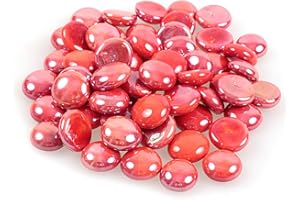 SHINY STONE High Luster Round Reflective Fire Glass Gravel,Fire Drops,Fire Glass Marbles Pebbles Stones Beads