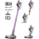 Feetis Cordless Vacuum Cleaner, 550W 45Kpa Vacuum Cleaners for Home, 60Mins Cordless Stick Vacuum with LED Display, Self-Standing & Anti-Tangle, 8-in-1 Wireless Vacuum for Carpet Pet Hair Hardfloor
