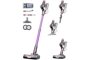 VIAFLY Cordless Vacuum Cleaner, 550W/45Kpa/60Mins Stick Vacuum, Anti-Tangle Vacuum Cleaners for Home with Self-Standing, LDE Display, 8-in-1 Wireless Vacuum for Carpet Pet Hair Hardfloor