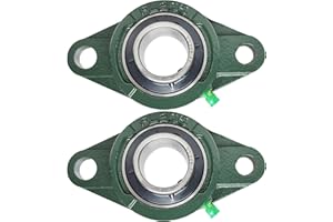 2 Pack UCFL206-20 Pillow Block Bearing – Flange 2 Bolt Mounted Pillow Block Bearings – Bearing Steel Bearings with 1-1/4" Bor