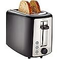 Amazon Basics 2 Slice Extra Wide Slot Toaster with Bagel Function, Removable Crumb Tray, 6 Browning Settings, Frozen Food Set