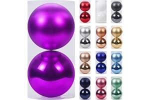 SY Super Bang Large Christmas Ornaments Set, Christmas Tree Hanging Decorations for Holiday, Party, Halloween Decor. (Purple, 5.91inch/150mm)