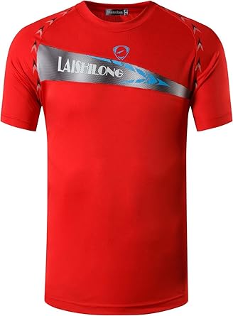 Jeansian Herren Sportswear Quick Dry Short Sleeve T-Shirt MFN_LSL189
