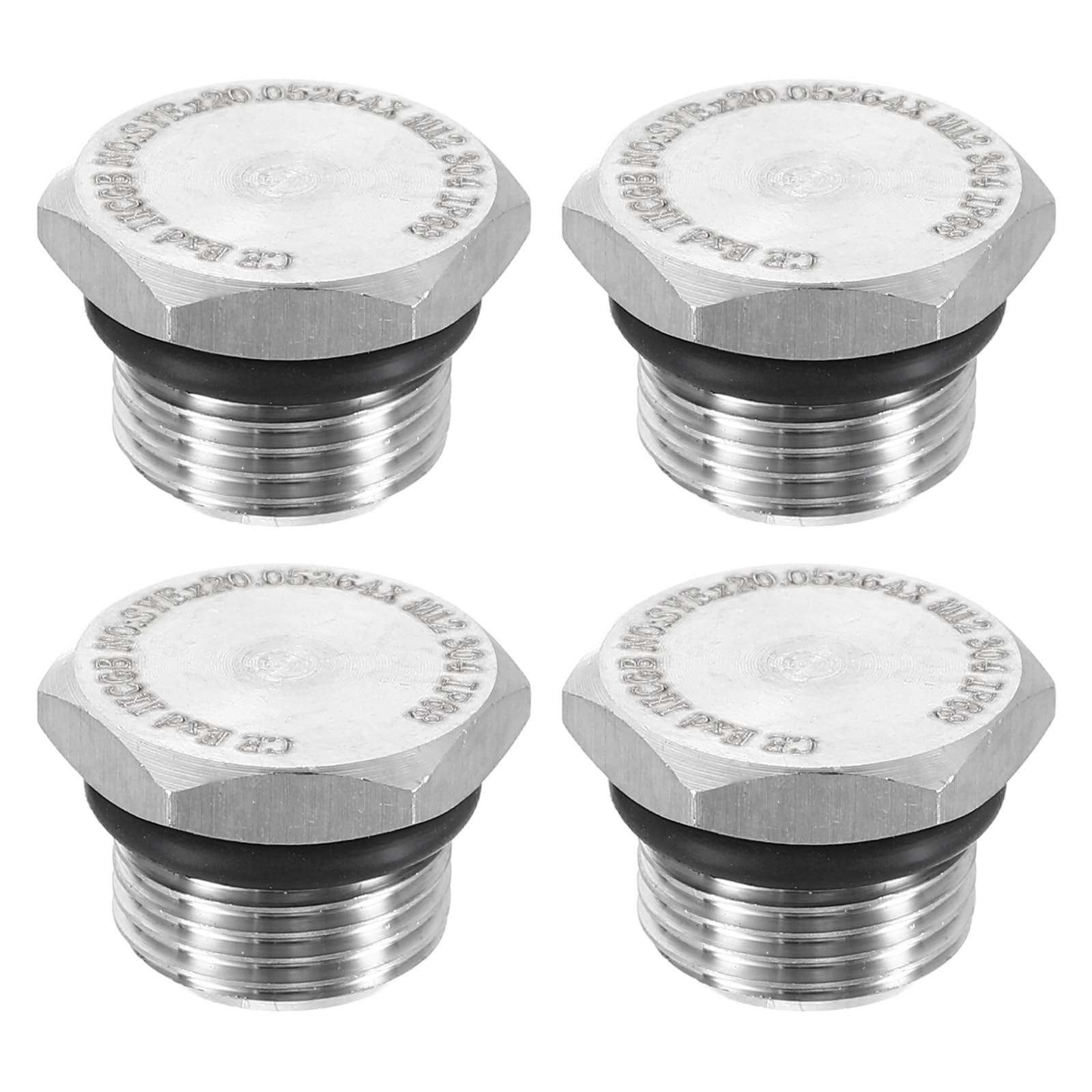 HARFINGTON 4pcs 304 Stainless Steel Pipe Plug