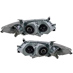 TRQ 2 Piece Headlight Assembly Set Driver