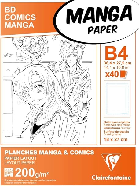 Clairefontaine 94046c Manga Multi Technique étui 40f 275x37