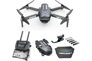 DRONE-CLONE XPERTS X Pro LIMITLESS 5 Camera Drone for Adults - GPS 4K UHD Drones with Obstacle Avoidance - 3-Axis Gimbal - Auto Return and Follow Mode - Long Flight Time & Control Range - Live Video - FAA RID Compliant