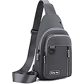 Seoky Rop Sling Bag for Women Men One Shoulder Crossbody Bag Backpack Fanny Pack Cross Body Bags for Travel Day Trip Grey