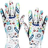 Finger Ten Kids Golf Gloves All Weather Left Right Hand White Medium
