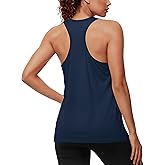 MAGCOMSEN Tank Top for Women Workout Racerback Sleeveless Racer Back Tops Athletic Yoga Running Gym Muscle Pilates Tank