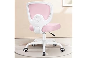 Primy Kids Desk Chair, Ergonomic Children Study Computer Chair Adjustable, Breathable Mesh Office Chair with Wheels, Armless Rolling Swivel School Task Chair for Boys Girls Age 4-12 in Home Bedroom