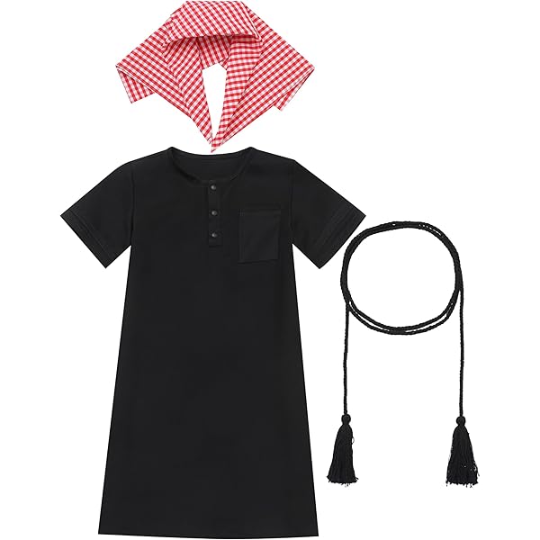 IDOPIP Muslim Baby Boys Ramadan Eid Outfit Kaftan Thobe