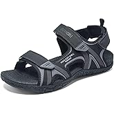 QUANDELI Men's Sport Sandals, Open Toe Water Sandals with Arch Support Waterproof Lightweight Casual Athletic Sandals for Outdoor Beach Travel Summer