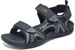 QUANDELI Men's Sport Sandals, Open Toe Water Sandals with Arch Support Waterproof Lightweight Casual Athletic Sandals for Outdoor Beach Travel Summer