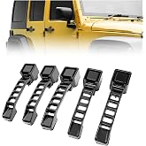 KUAFU Door Handle Compatible with 2007-2018 Jeep Wrangler JK JKU Door | Exterior; Handle &amp; Tailgate Handle Heavy Duty Aluminum Powder Coated Black (5PCS)