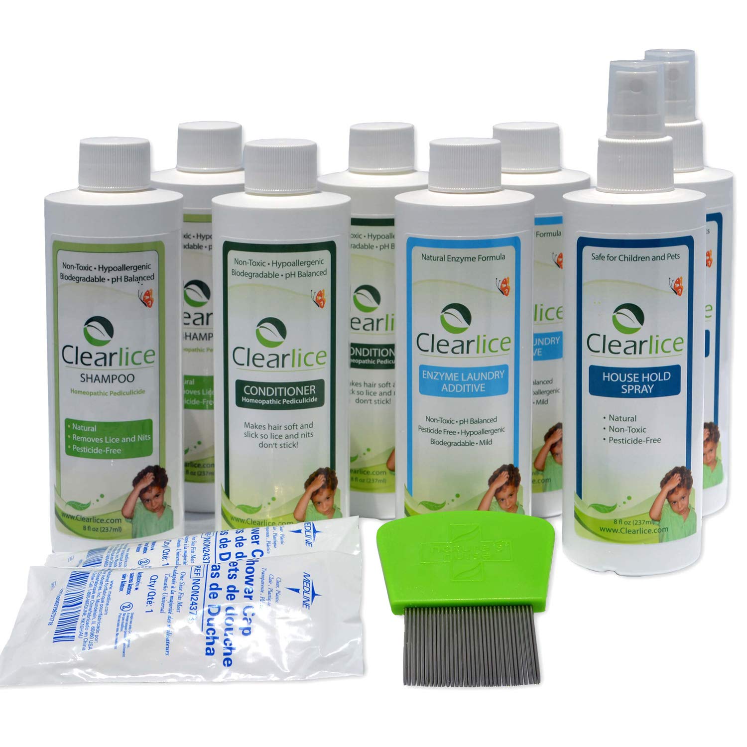 Clearlice Head Lice Natural Treatment Kit Family Size