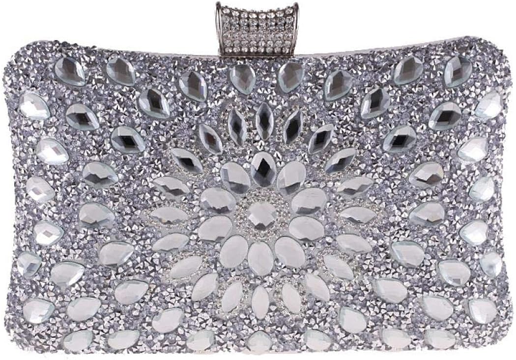 Ladies Clutch Bag Rhinestone Evening Bags for Women Chain Shoulder Bag
