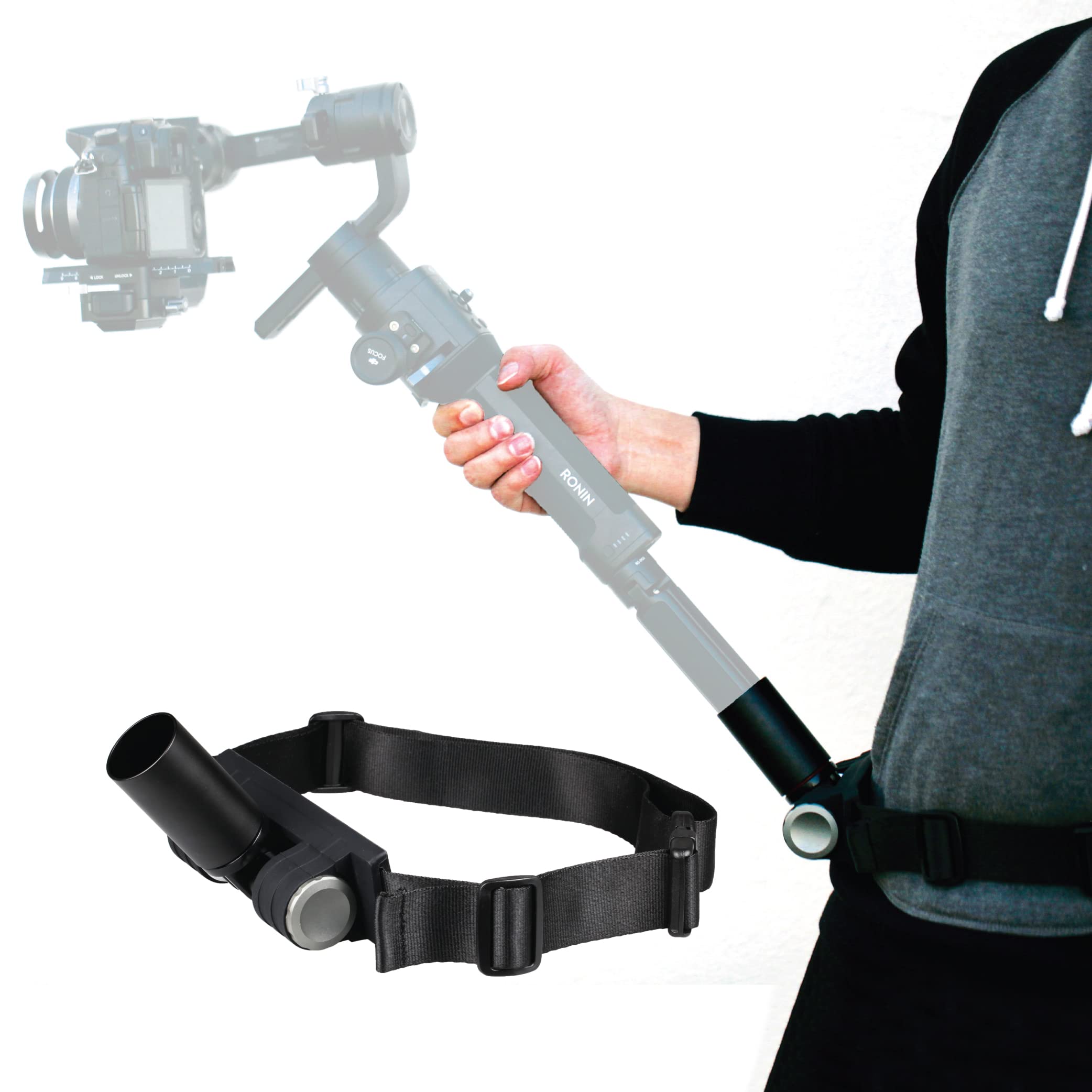 Carry Speed - Mogocrane support belt for video equipment - adjustable length belt with tiltable aluminium sleeve