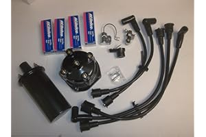 FASWORX Tune UP KIT with Distributor Cap, Spark Plugs, Wires, Points, Coil, CONSENSER for MERCRUISER 2.5L with Point Ignition.