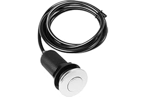 CLEESINK Air Activated Switch Button, Sink Top Stainless Steel Polished Push Airbutton for Food Waste Garbage Disposal Part (LONG, 2.5 Inch)