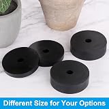 PATIKIL Rubber Vibration Isolation Washer Pads 1" OD 0.3" ID 0.4" Thick Black view 6