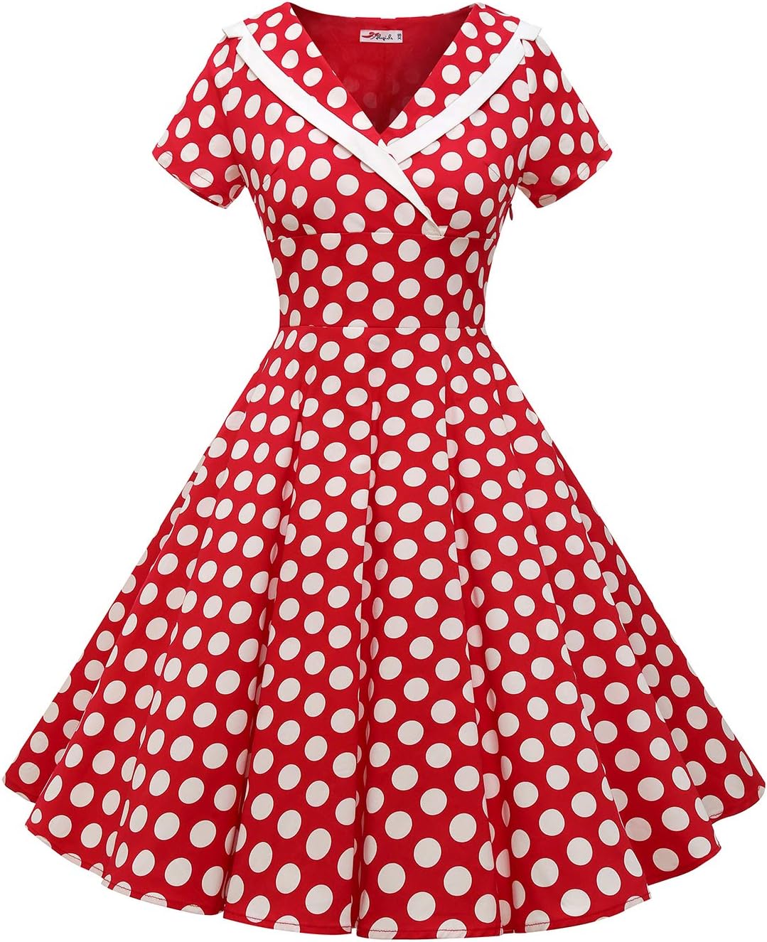 ALAGIRLS Women's 1950s Vintage Rockabilly Dress Swing Cocktail Party Sailor Dress Pockets