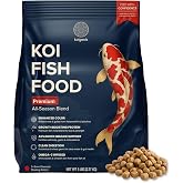 KOIGENIX Koi Fish Food (5lb) - Growth &amp; Color Formula, High Protein Pellets | All Season, Floating, Easy to Digest, Cleaner Water, Spirulina, Krill &amp; Probiotics, for Koi &amp; Pond Fish, 1 Pack