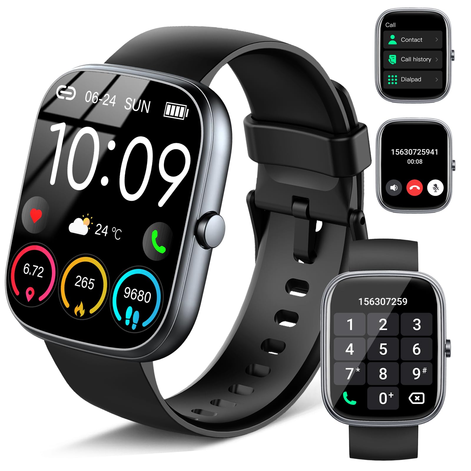 Motast Smartwatch Herren Damen,2026 1,91" HD Smart Watch Damen Bluetooth-5.4-Anrufe,110+ Sportmodi Fitnessuhr, IP68 Wasserdicht,Schrittzähler/Herzfrequenz/SpO2/Schlafmonitor,Sportuhr für Android iOS