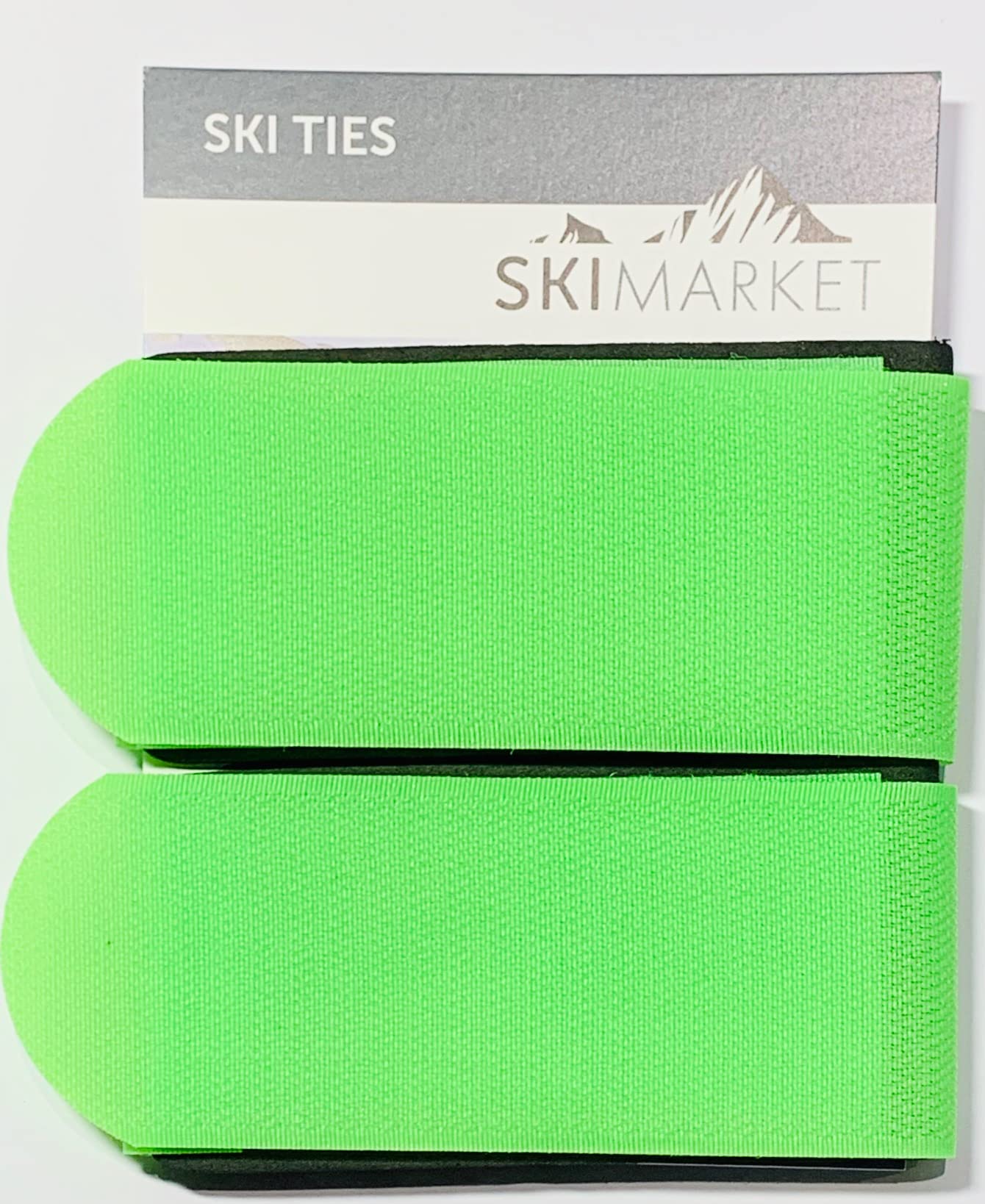 SkiMarket Ski Ties - Jumbo Pair Of Ski Ties 7 Amazing Colours (Green)