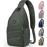 Pritent Crossbody Bags for Women Men Trendy Sling Bag Backpack Casual Chest Bag with Convertible Shoulder Strap
