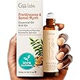 Gya Labs Frankincense and Somali Myrrh Essential Oil Roll on - 100% Pure Natural Frankincense Oil for Face, Myrrh Essential Oil for Skin, Body Ache Comfort, Aromatherapy Oil, Travel Size (0.34 Fl Oz)