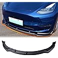 DOLKSN Front Bumper Lip Front Spoiler Front Wing Fit for Tesla Model Y Accessories 2020 2021 2022 2023 2024 (Matte Carbon Fiber Pattern)