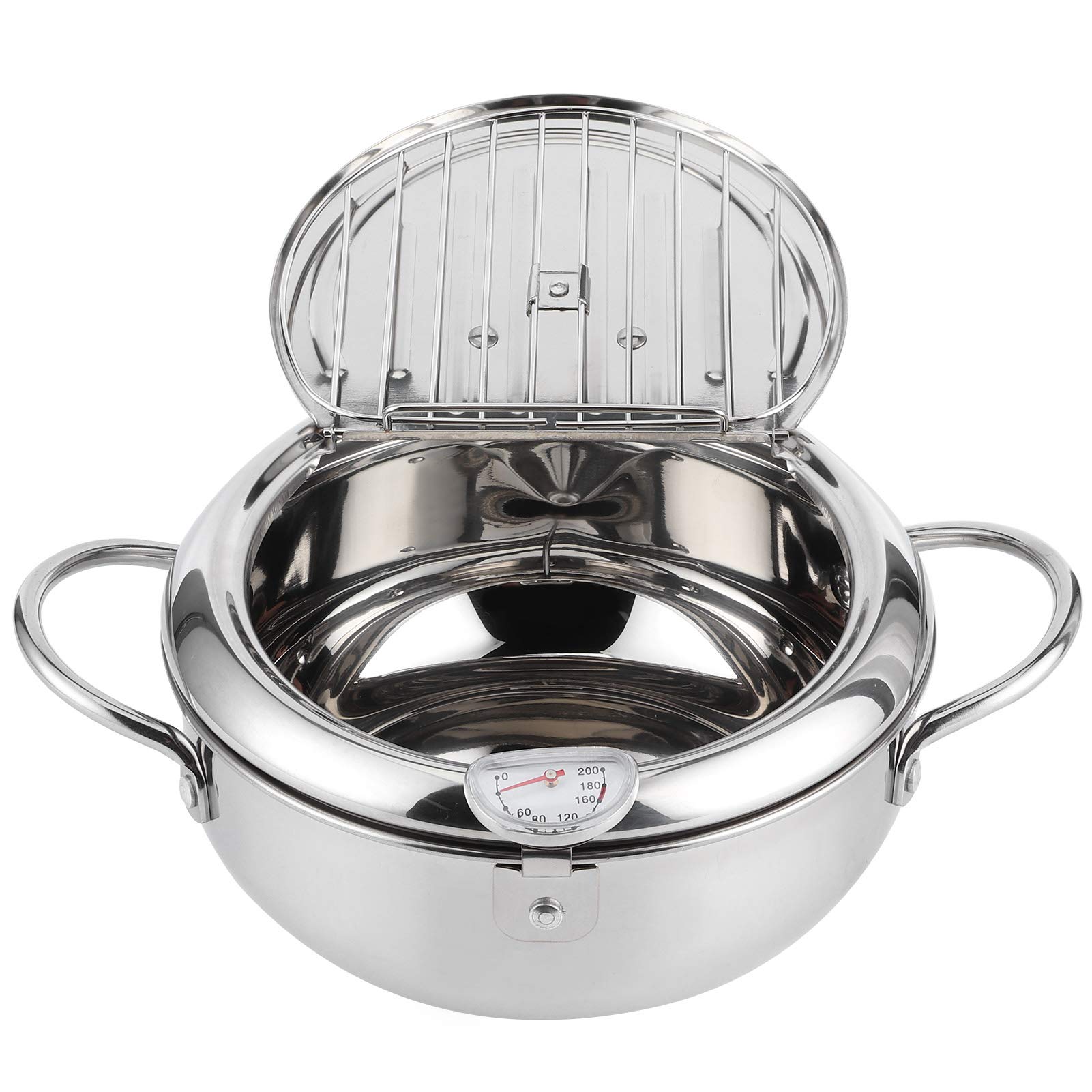 Japanese Frying Pot, High Temperature Resistant Fryer Pot, Restaurant for Kitchen Frying Home(Small 20cm)