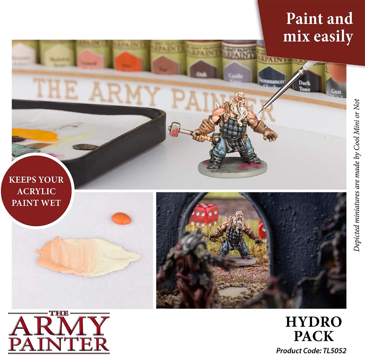 The Army Painter Hydro Pack Wet Palette Refill, 50 Palette Papers, 2 Sponges, Compatible with Acrylic Paint Washes - Image 4
