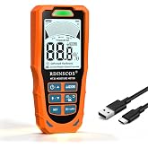 RDINSCOS Rechargeable Pinless Moisture Meter for Drywall | 6-in-1 Non-Destructive,Moisture Detector for Plaster, Wood &amp; Flooring,Adjustable Alarm Threshold,,Ideal for Home Inspection