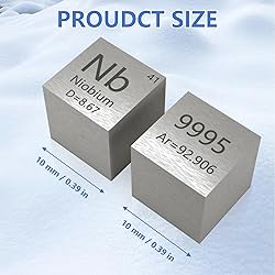 Niobium Cube 10MM Metal Density Cubes Pure Metal