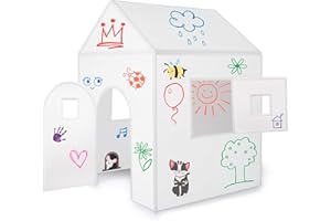 The Washable Playhouse for Kids - Paint Again and Again - ImagiNew Playhome with Working Door and Windows Indoor & Outdoor Backyard - Toddlers Art & Craft playset Outside Activity Play House Toys