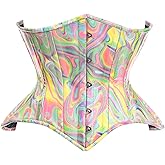 Daisy corsets womens Daisy Corsets Top Drawer Retro Swirl Steel Boned Curvy Cut Underbust Cincher Corset