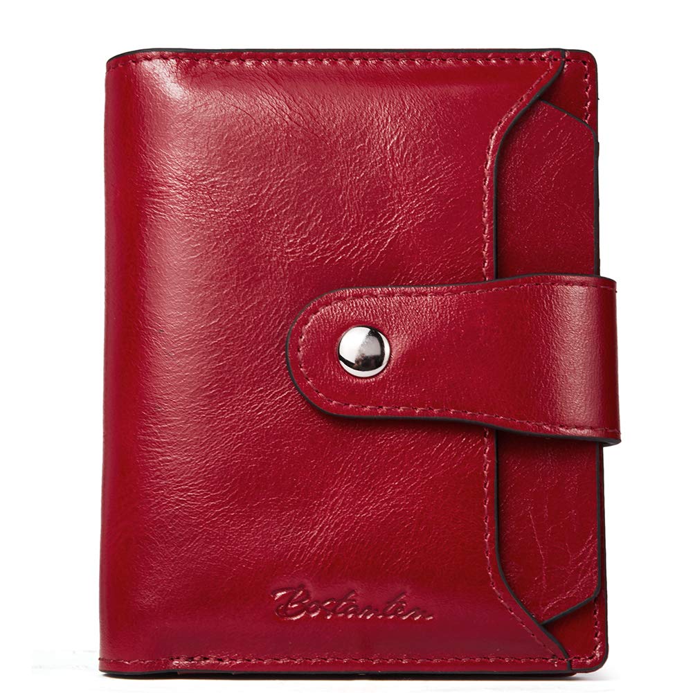 BOSTANTEN Women Leather Wallet RFID Blocking Small Bifold Zipper