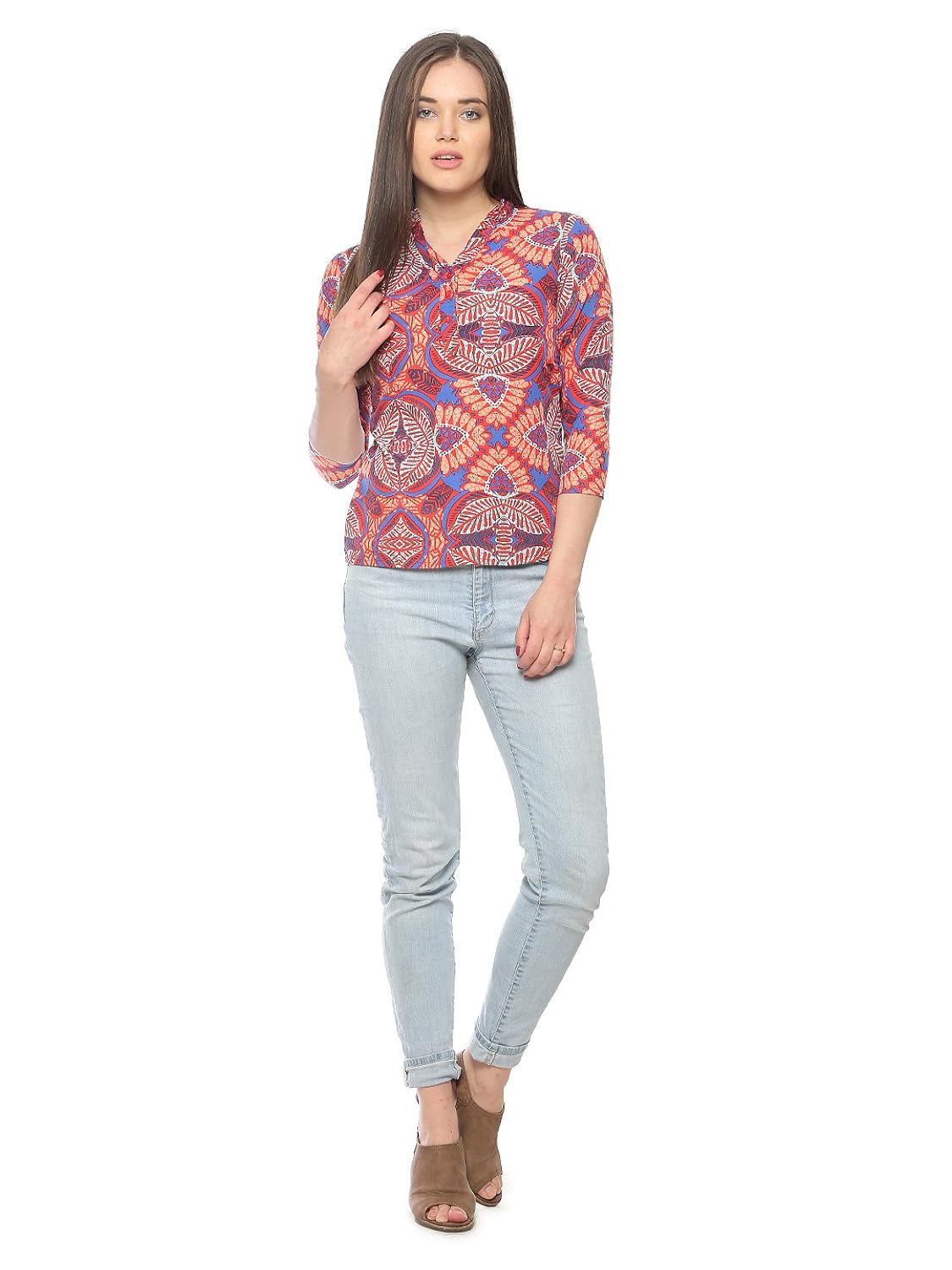 vvoguish red digital print top