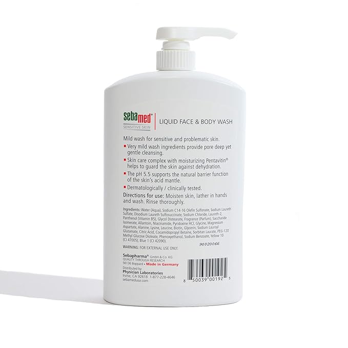 sebamed soap free face & body wash and travel size wash