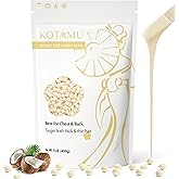 KOTAMU Hard Wax Beads for Hair Removal - 1lb Sensitive Skin Thick Hair Formula for Full Body, Face, Chest, Back, Leg, Bikini Brazilian Waxing - Wax Refill for Women and Men