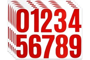 BINLINHONGO 60 4 Inches Large Number Stickers, Self-Adhesive Vinyl 0-9 Sticker Decals for Mailbox, Doors, Trucks and Outdoors