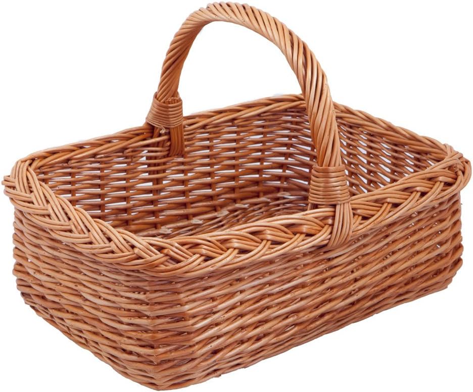 Einkaufskorb rechteckig, braun, T 66 cm x B 52 cm x H 21 cm