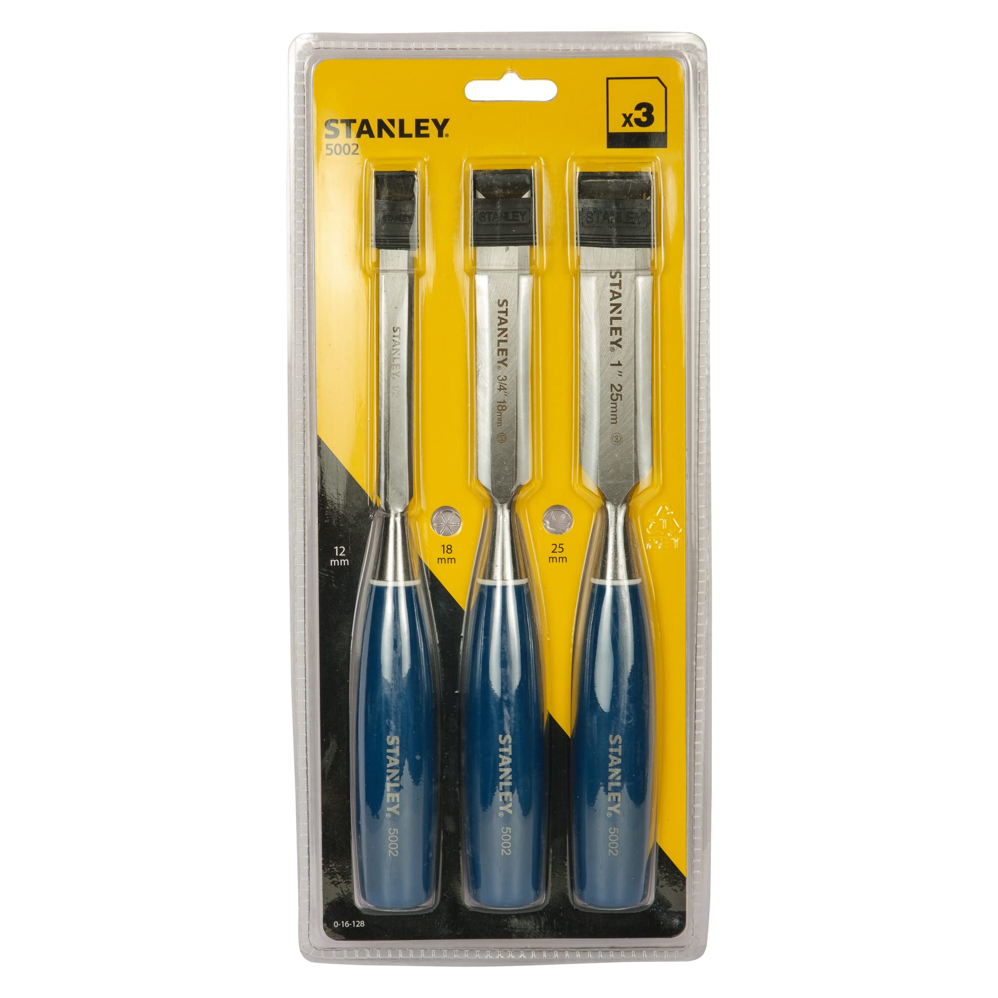 STANLEY 5002 Bevel Edge Chisel Set of 3 9