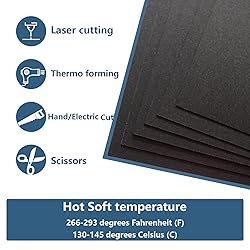4 Pack Black Plastic Sheets 8x12x0.04 in Flexible