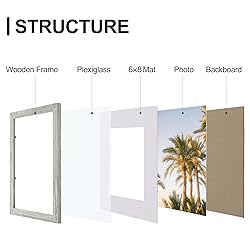 Vittanly 8x12 Picture Frame, Display Pictures 6x8