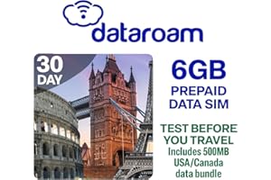 European Data SIM Card (6 GB). Works in 50 Countries Throughout Europe | Valid for 30 Days | Data Only SIM Card | Use VOIP ap