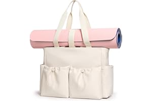 KALIDI FANCY FOREST KALIDI Yoga Mat Bag Gym Bag for Women Tote with Pockets, Workout Bag Handbag with Zipper for Travel Sport Pilates Work Commute