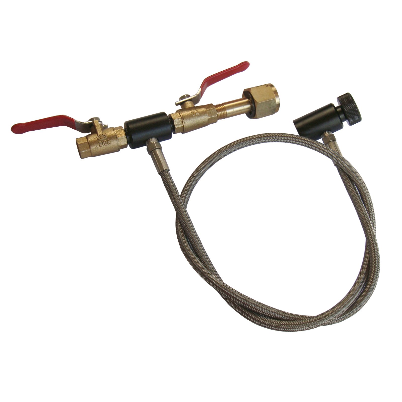 New 36'' Paintball Deluxe Dual Valve Co2 Fill StationStainless Steel